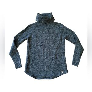 Michael Kors Gray Cotton Poly Alpaca Hair Blend Size S Turtleneck Sweater